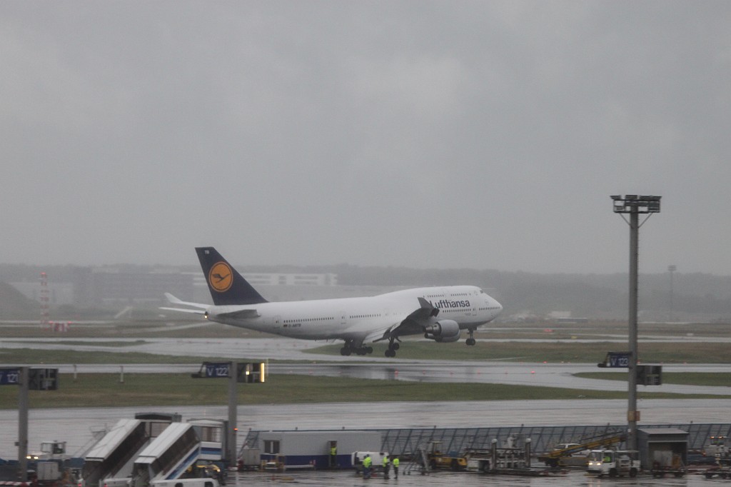 IMG_0832.JPG - Looks like this is  Lufthansa   Boeing   747   D-ABTB  named "Brandenburg" landing at  Frankfurt Rhein-Main Airport .