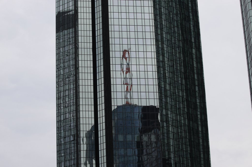 IMG_4555.JPG -  Deutsche Bank Twin Towers  mirroring the  Main Tower 