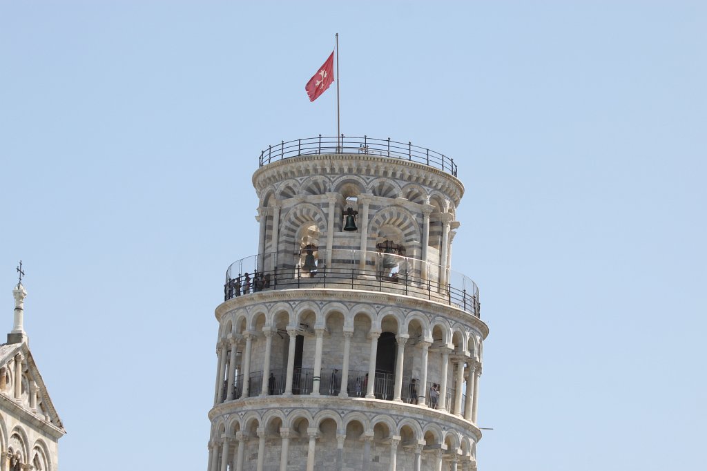 IMG_6362.JPG - Top of the  Leaning Tower (Campanile)  of  Pisa 