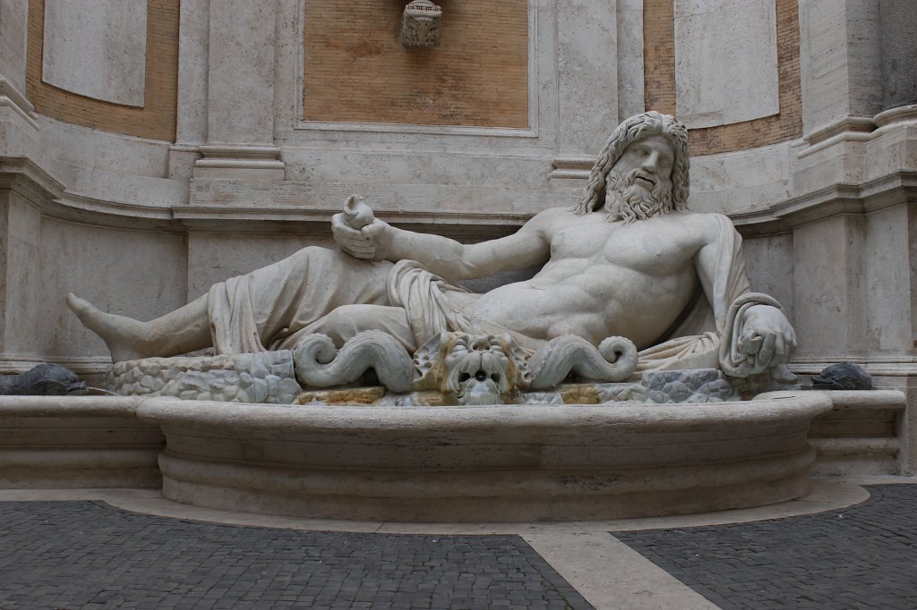 IMG_7324.JPG - Colossal statue restored as Oceanus: âMarforioâ, Sculpture 1rst - 2nd century AD, Marble, from Rome, near the church of S. Pietro in Carcere, in the  Capitoline Museums  since 1644.