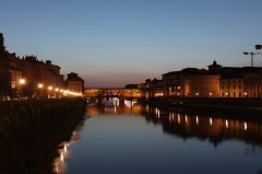 Arno river and Ponte Vecchio