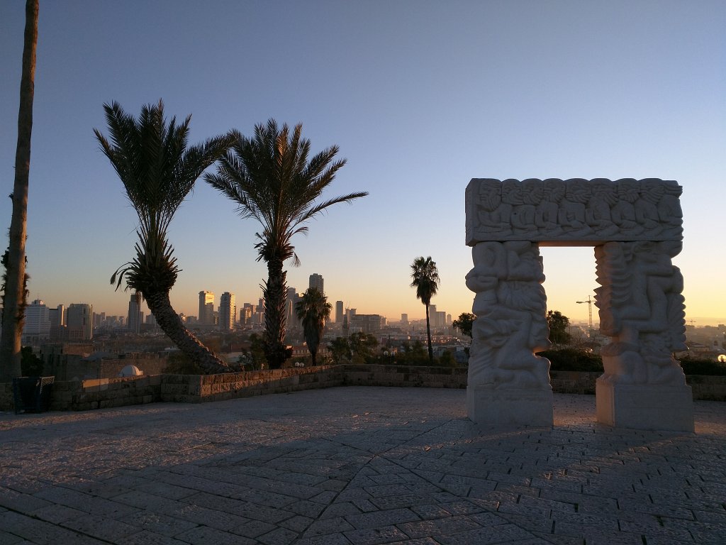 IMG_20160128_065906.jpg - The Gate of Faith in  Jaffa  overlooking Tel Aviv