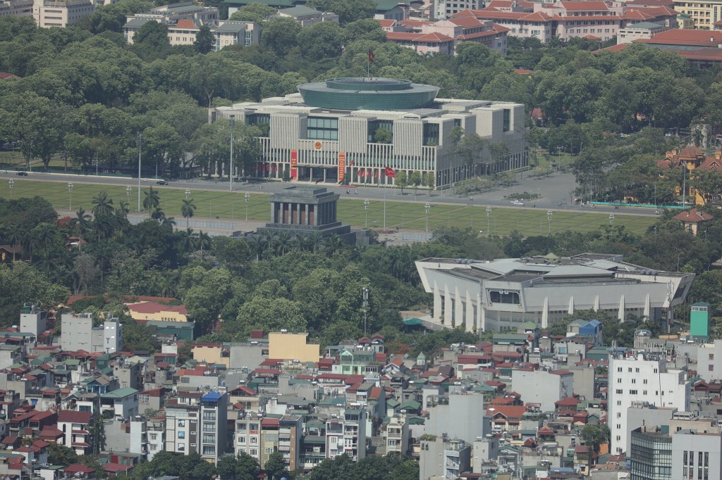 574A6787.JPG -  Hanoi   Ba Đình Square  seen from the  Lotte Center   observation deck . There is the  Ho Chi Minh Mausoleum ,  Ho Chi Minh Museum  and the  National Assembly  building