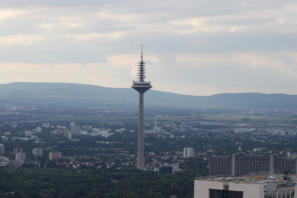 IMG_0292.JPG - Ginnheimer Spargel (official Europaturm)  http://en.wikipedia.org/wiki/Europaturm  the telecommunications tower in Frankfurt. Picture taken from top of Main tower  http://en.wikipedia.org/wiki/Maintower , which offers a public viewing platform.