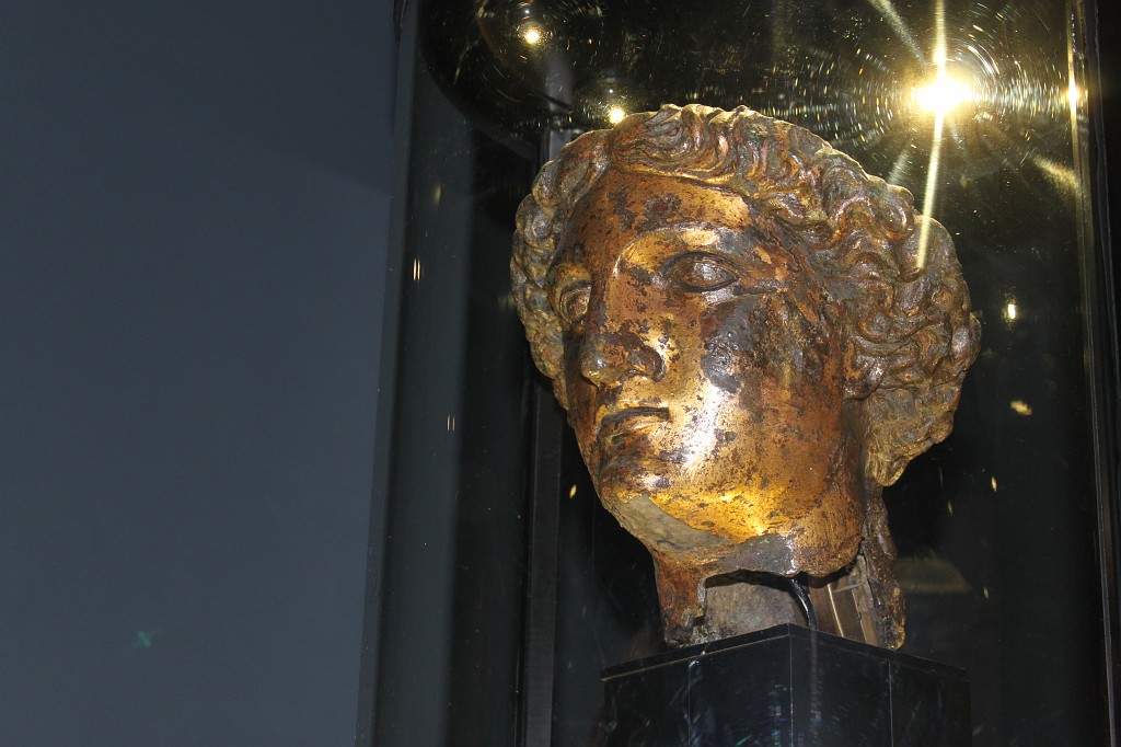 IMG_0955.JPG - Bronze head of the cult statue of Sulis/Minerva  http://en.wikipedia.org/wiki/Sulis 
