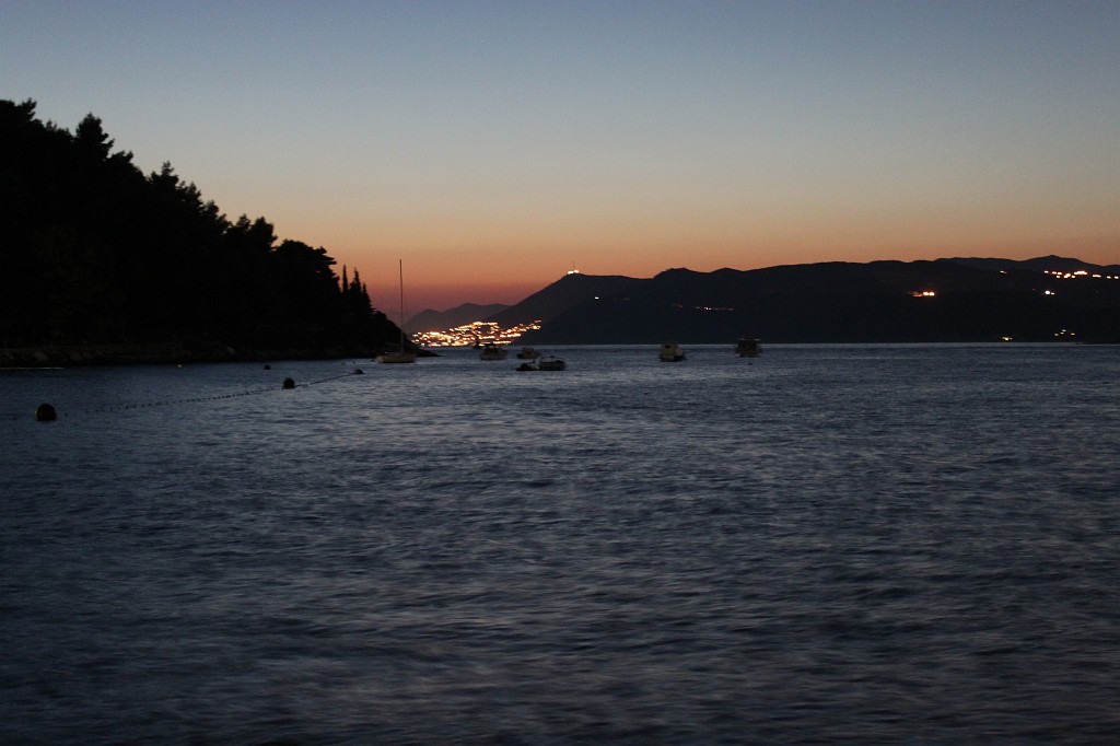 IMG_7377.JPG - Sunset in Cavtat with view to Dubrovnik