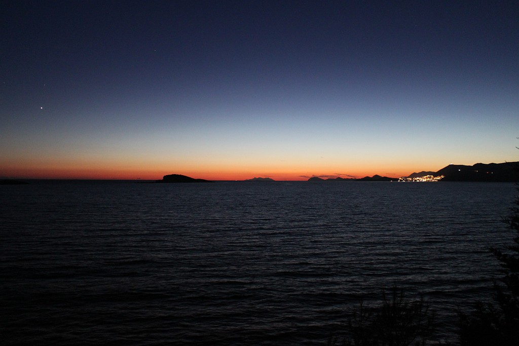 IMG_7720.JPG - Sunset behind Dubrovnik viewed from Cavtats Sustjepan peninsula