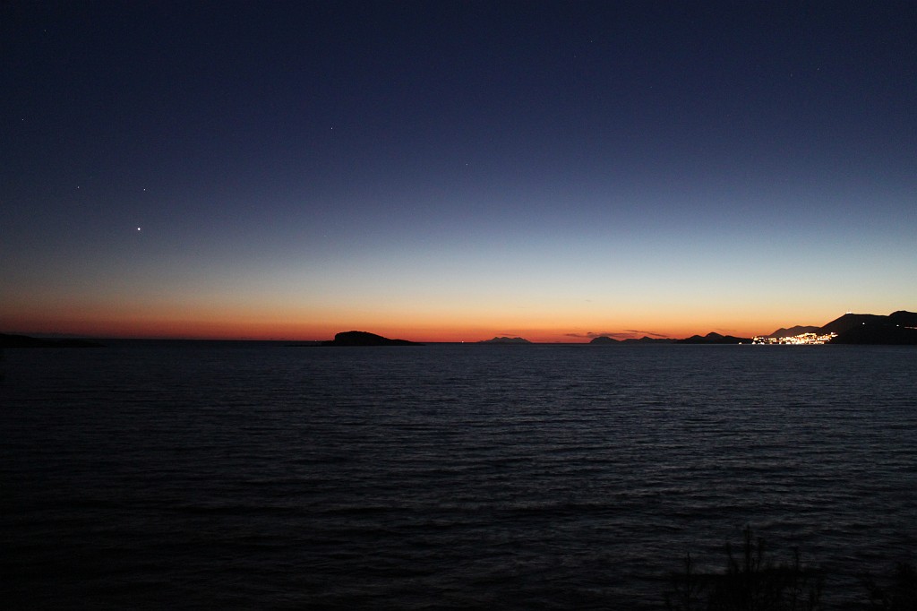 IMG_7726.JPG - Sunset behind Dubrovnik viewed from Cavtats Sustjepan peninsula
