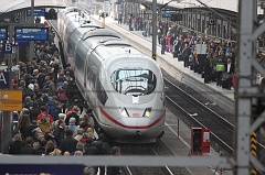 ICE3 approaching Frankfurt Central Station