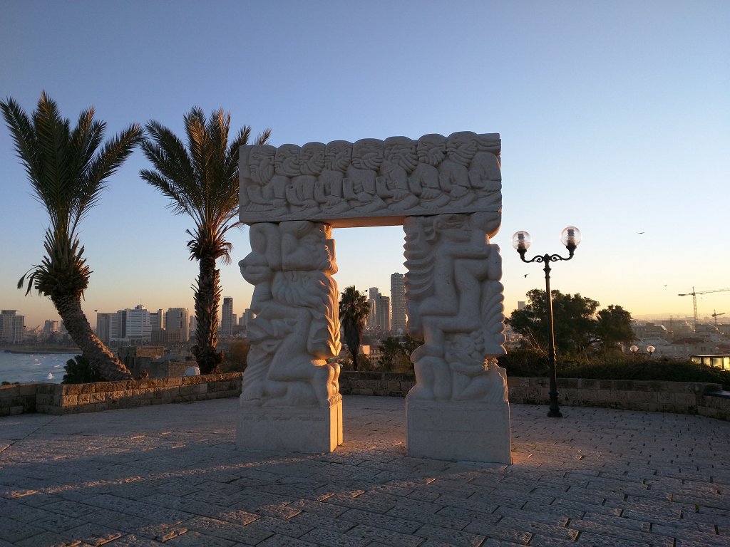 IMG_20160128_065843.jpg - The Gate of Faith in  Jaffa  overlooking Tel Aviv