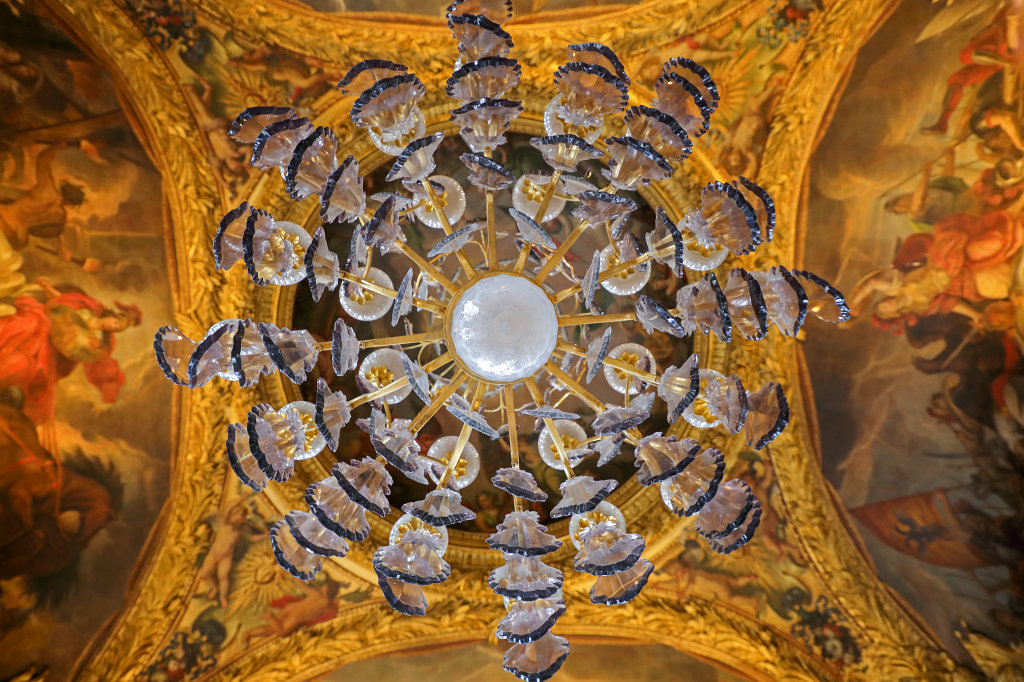 574B1697_c1.jpg -  Chandelier  in the  Galerie des Glaces (Hall of Mirrors)  in the  Palace of Versailles 