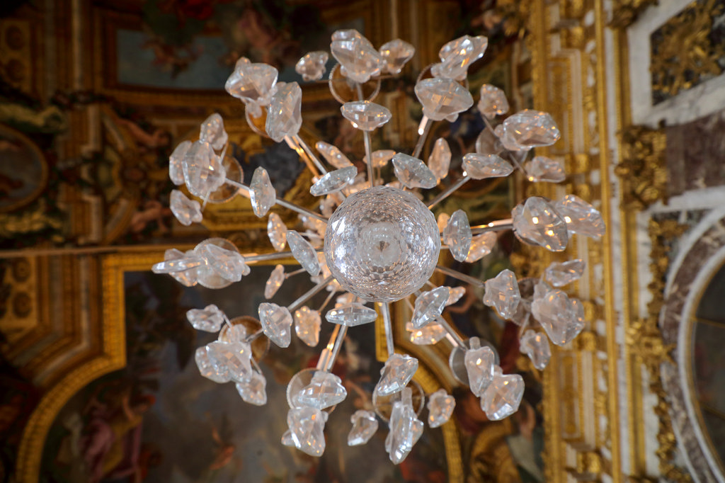 574B1720_c.jpg -  Chandelier  in the  Galerie des Glaces (Hall of Mirrors)  in the  Palace of Versailles 